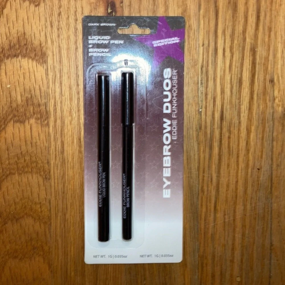 Eddie Funkhouser Liquid Brow Pen + Brow Pencil - Dark Brown - NIP